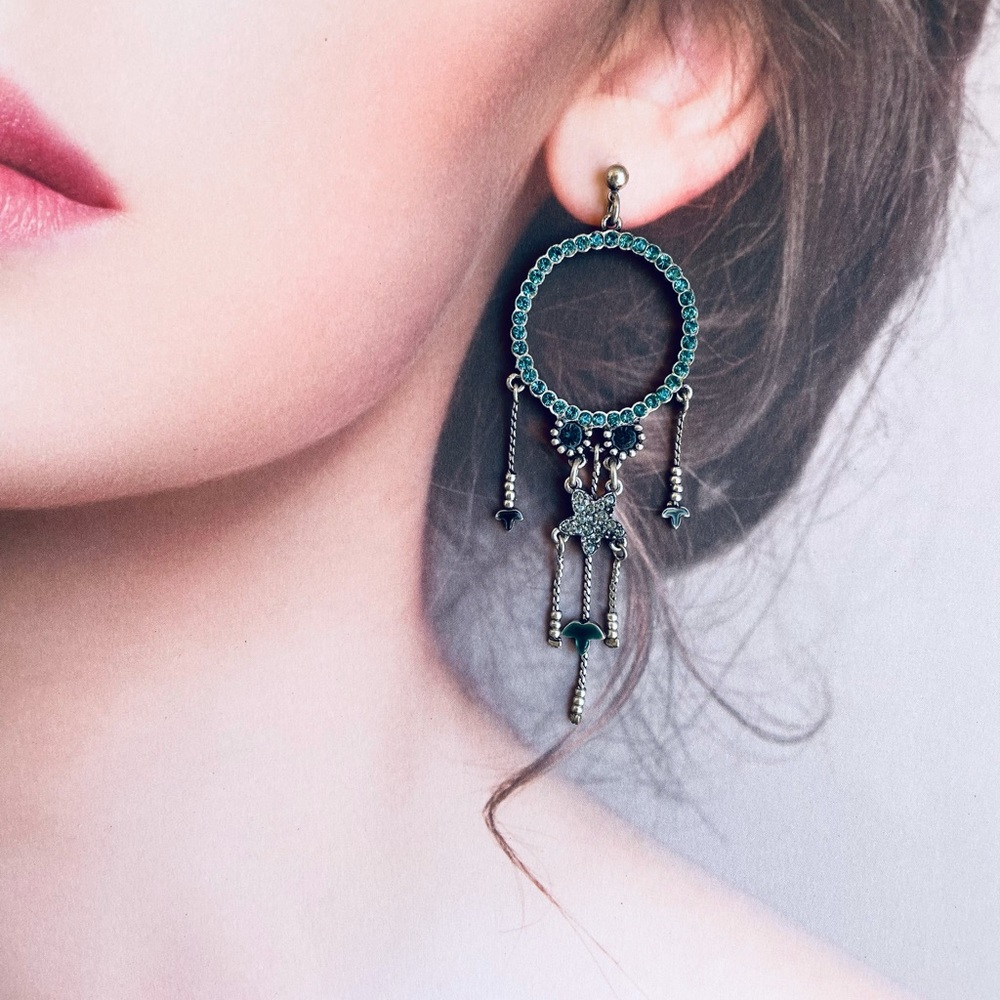 Pilgrim Danish Design Flower Pendant Earrings